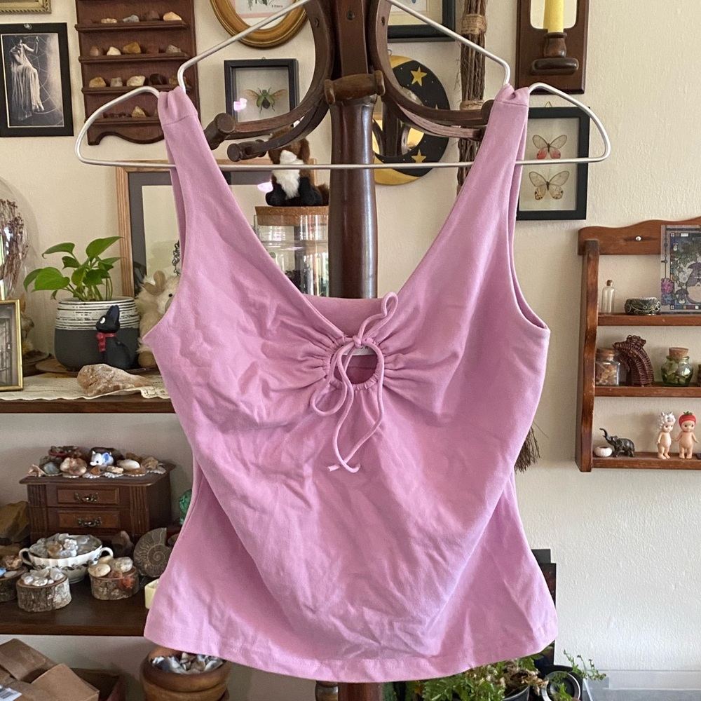pink shapewear/shaping tank top with built in bra